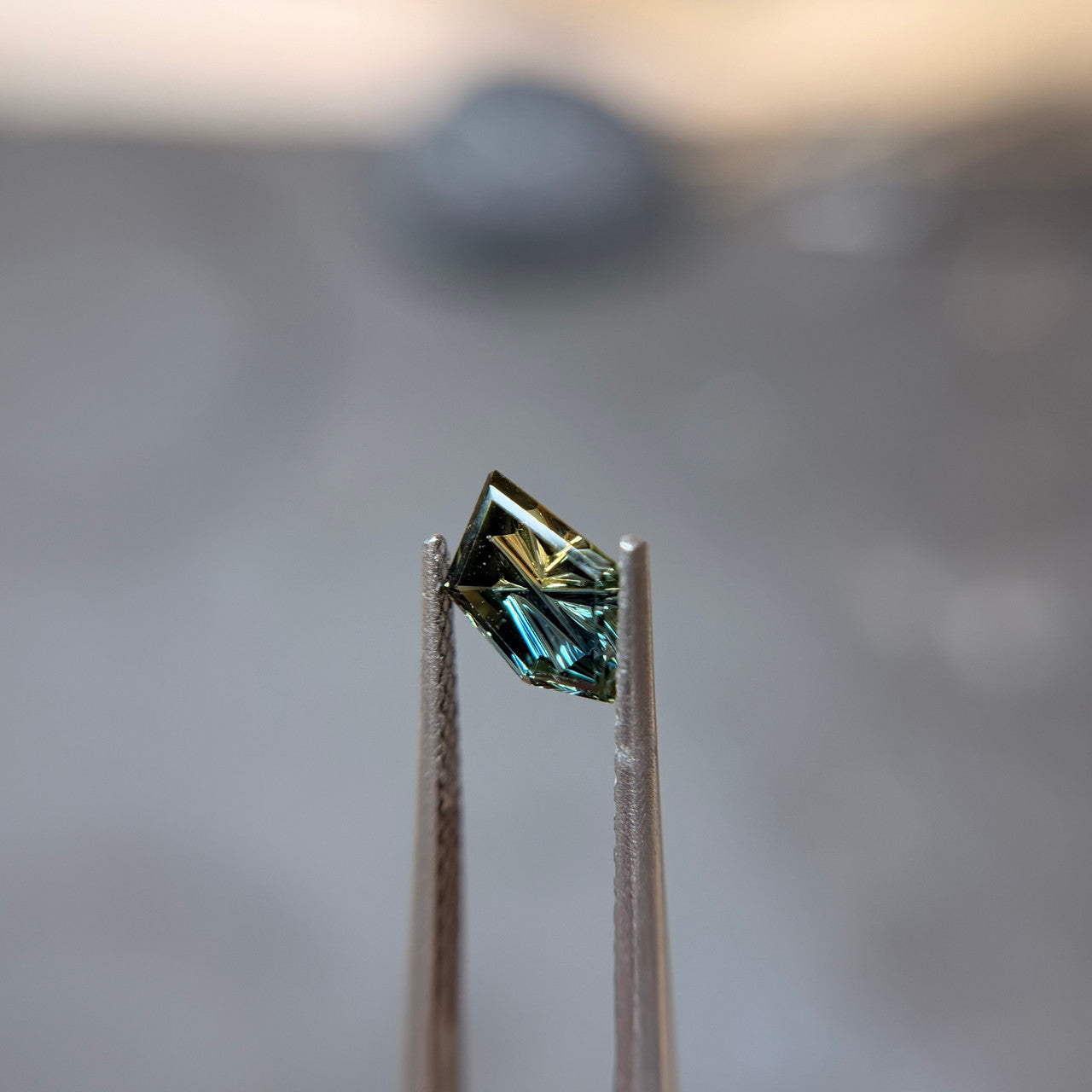 Parti Color Teal Green Australian Sapphire Dreamscape™ Cut by John Dyer