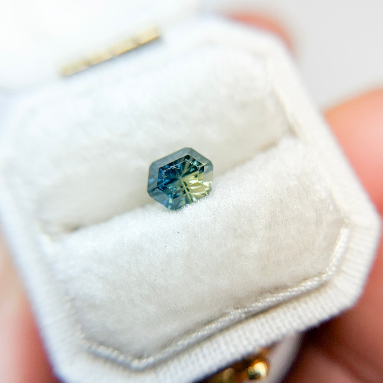 Parti Color Golden Navy Australian Sapphire Starbrite™ Cut by John Dyer