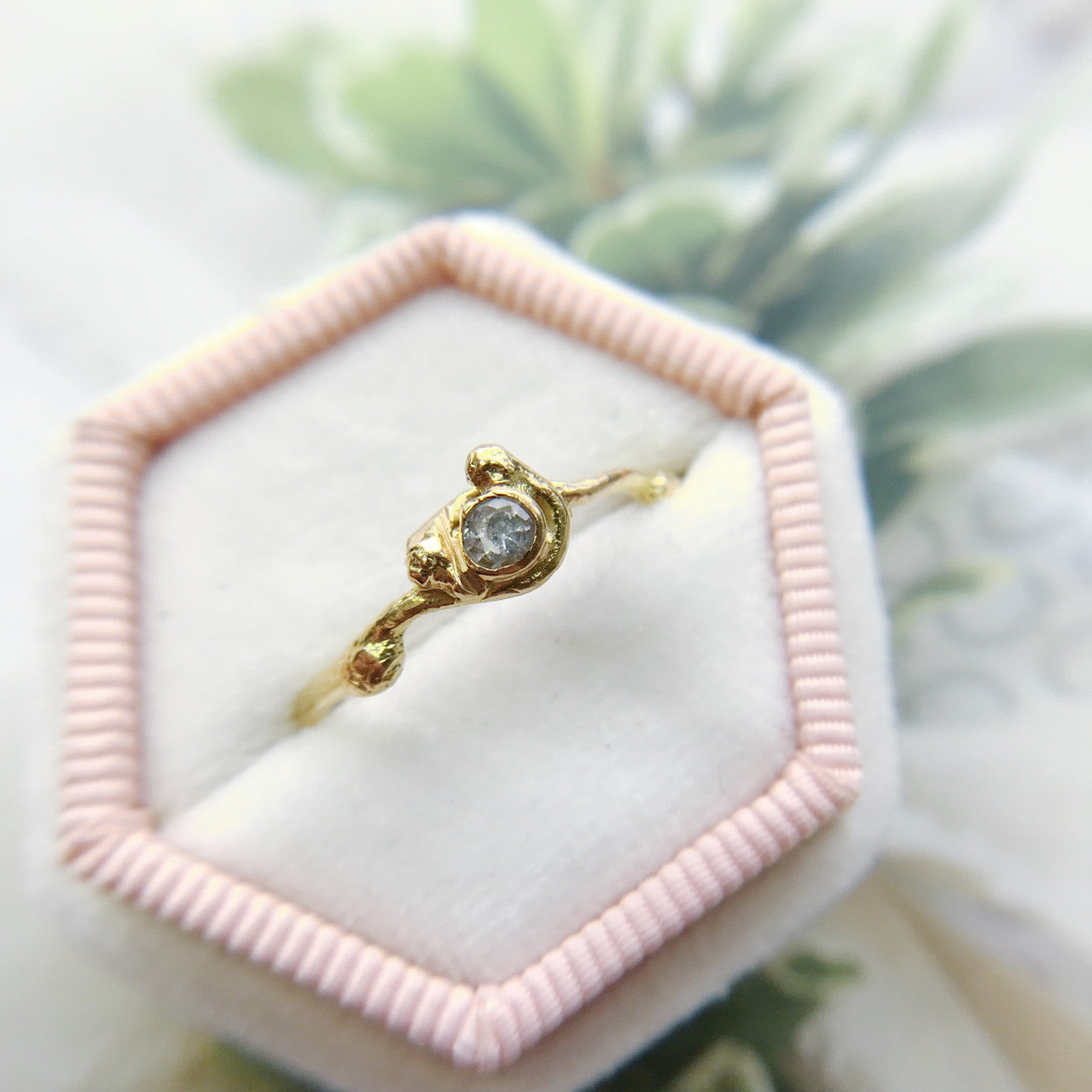 Alna White Sapphire Solitaire Ring - Ready To Ship