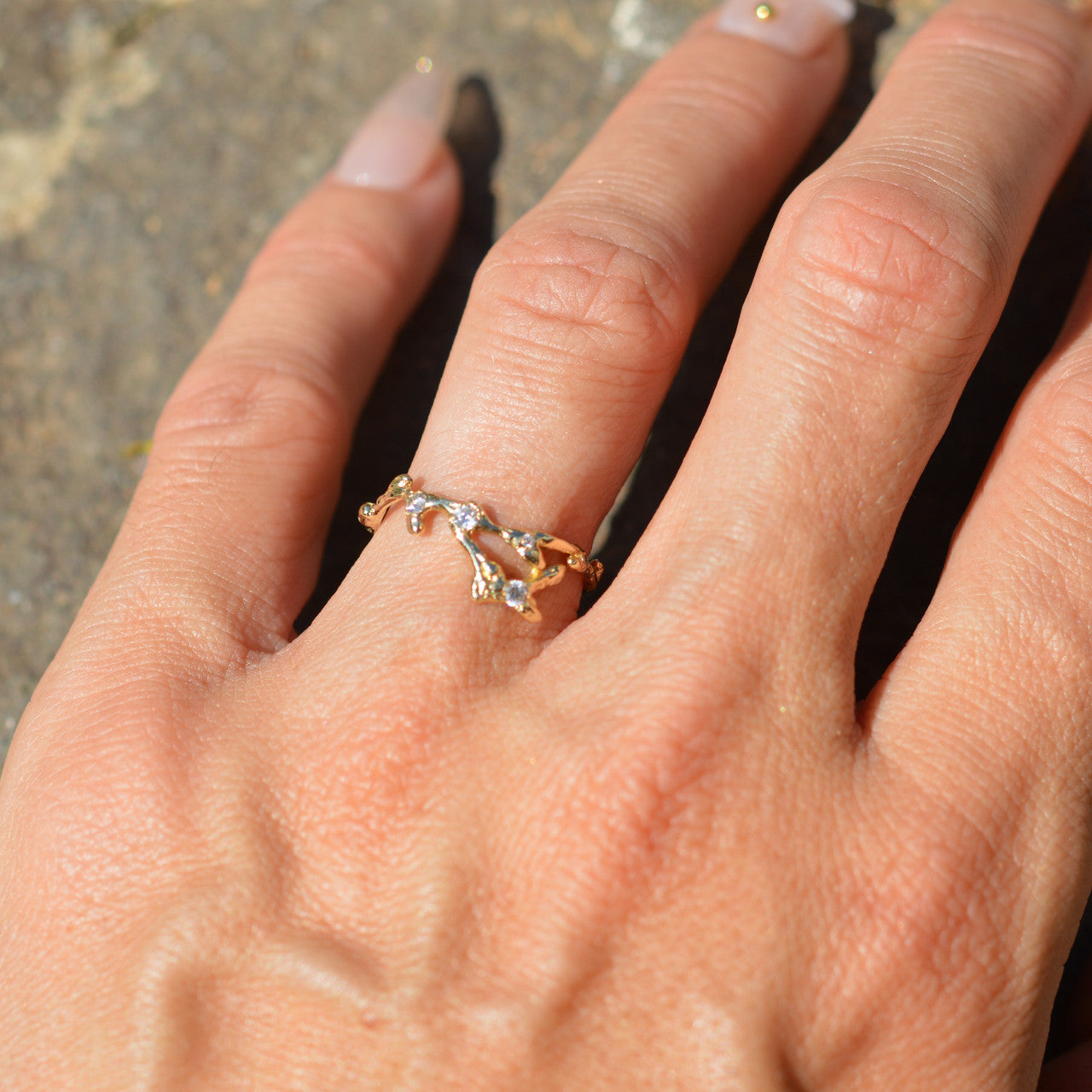 Cancer Zodiac Constellation Ring