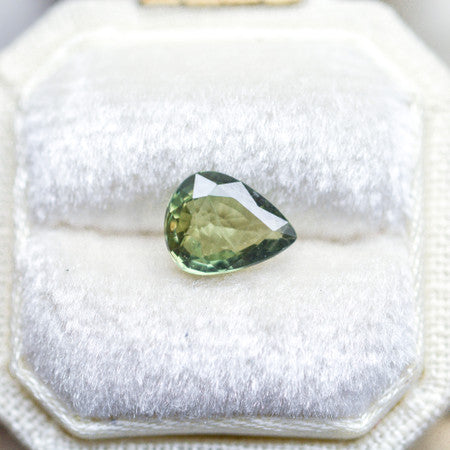 Pear Cut Light Green Montana Sapphire