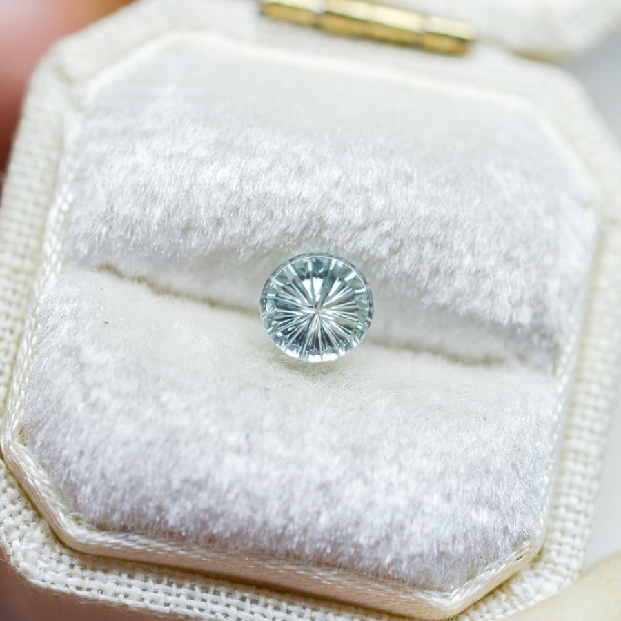 Pale Green Montana Sapphire StarBrite™ Cut by  John Dyer
