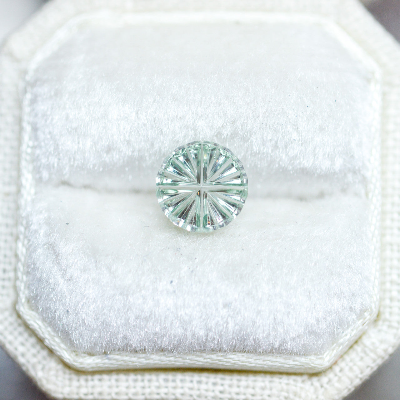 Light Green Round Montana Sapphire StarBrite™ Cut by  John Dyer