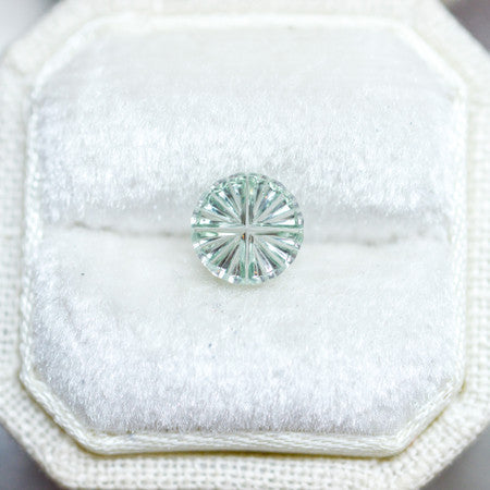 Light Green Round Montana Sapphire StarBrite™ Cut by  John Dyer