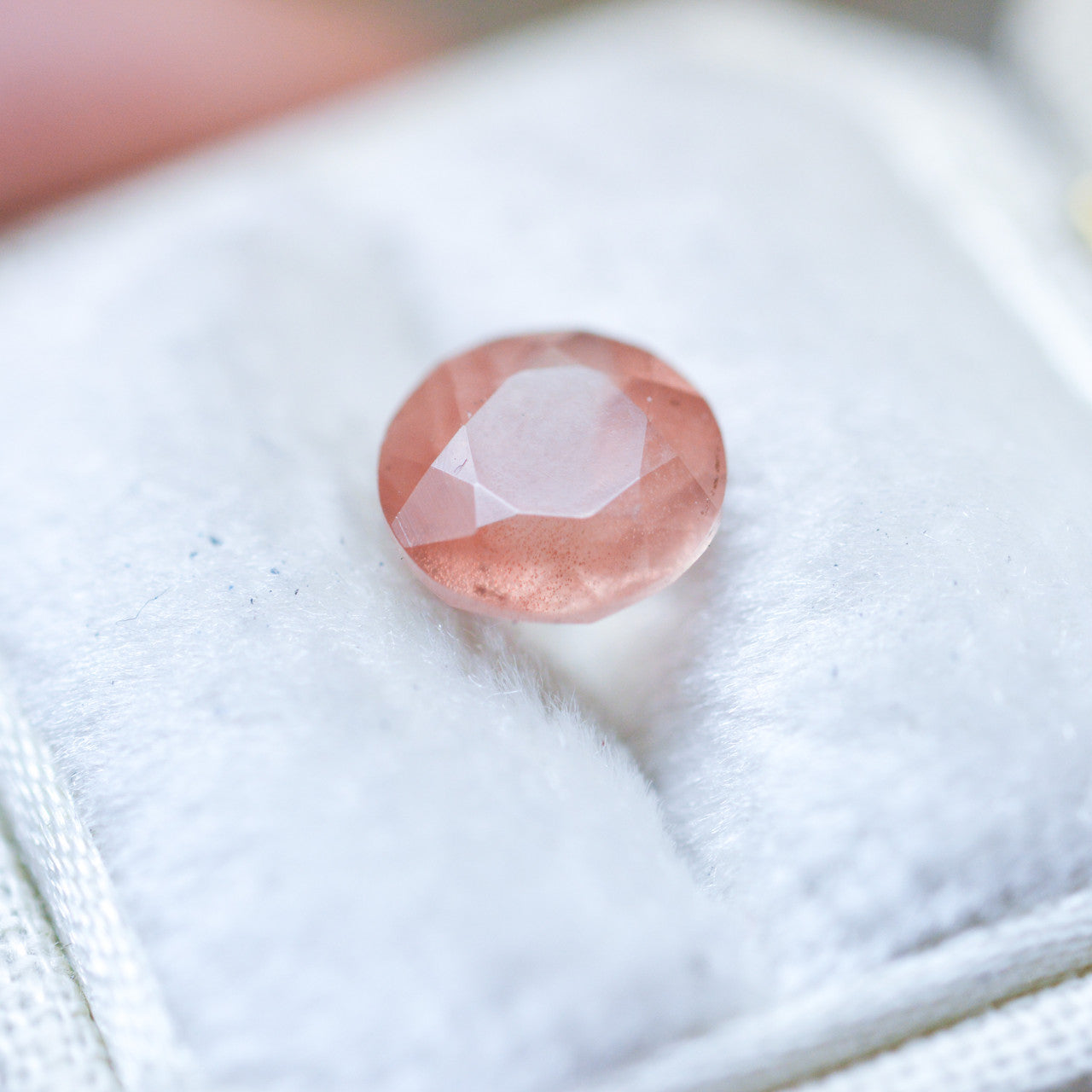 Light Pink Oregon Sunstone with Copper Shimmer
