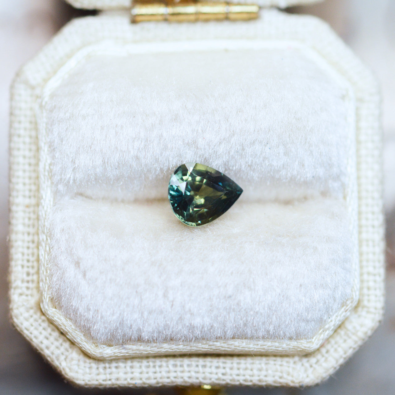 Teal Blue Parti Color Pear Cut Montana Sapphire