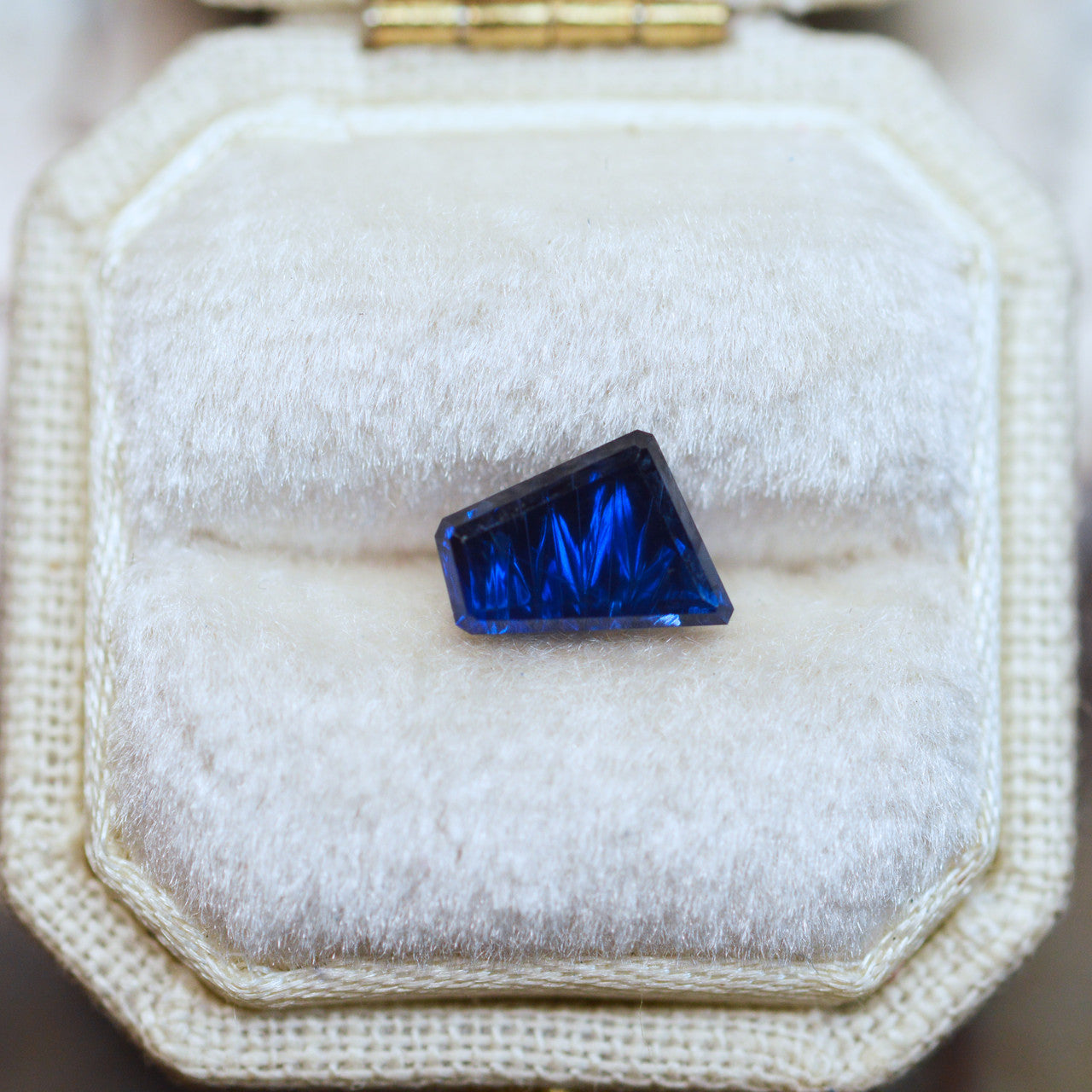 Blue Australian Freeform Sapphire ZigZag™ Cut by John Dyer