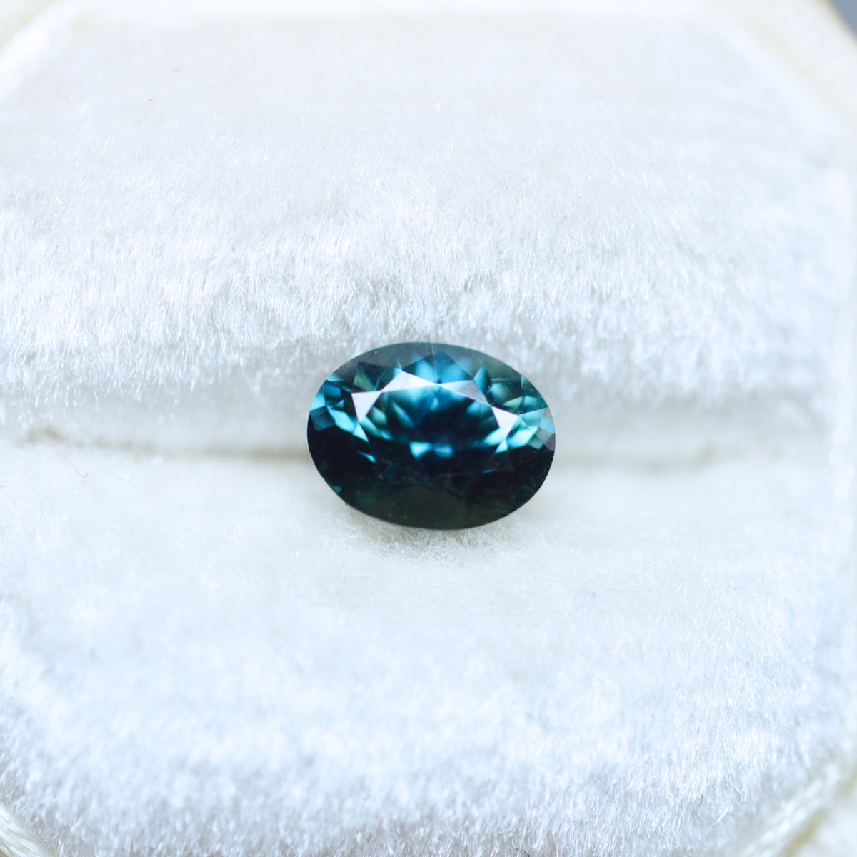 Oval Deep Teal Blue Australian Sapphire by Tatum Gems
