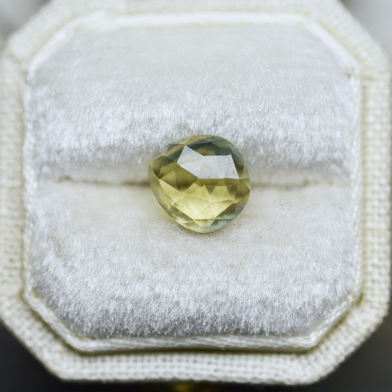 Rose Cut Parti Color Yellow Green Australian Sapphire