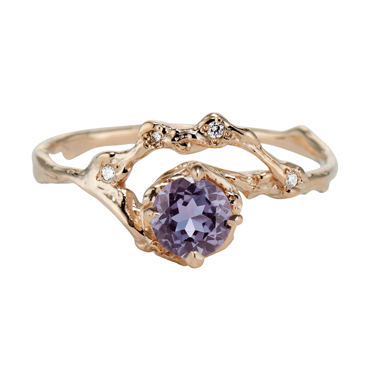 Demi Naples Half Halo w/Alexandrite
