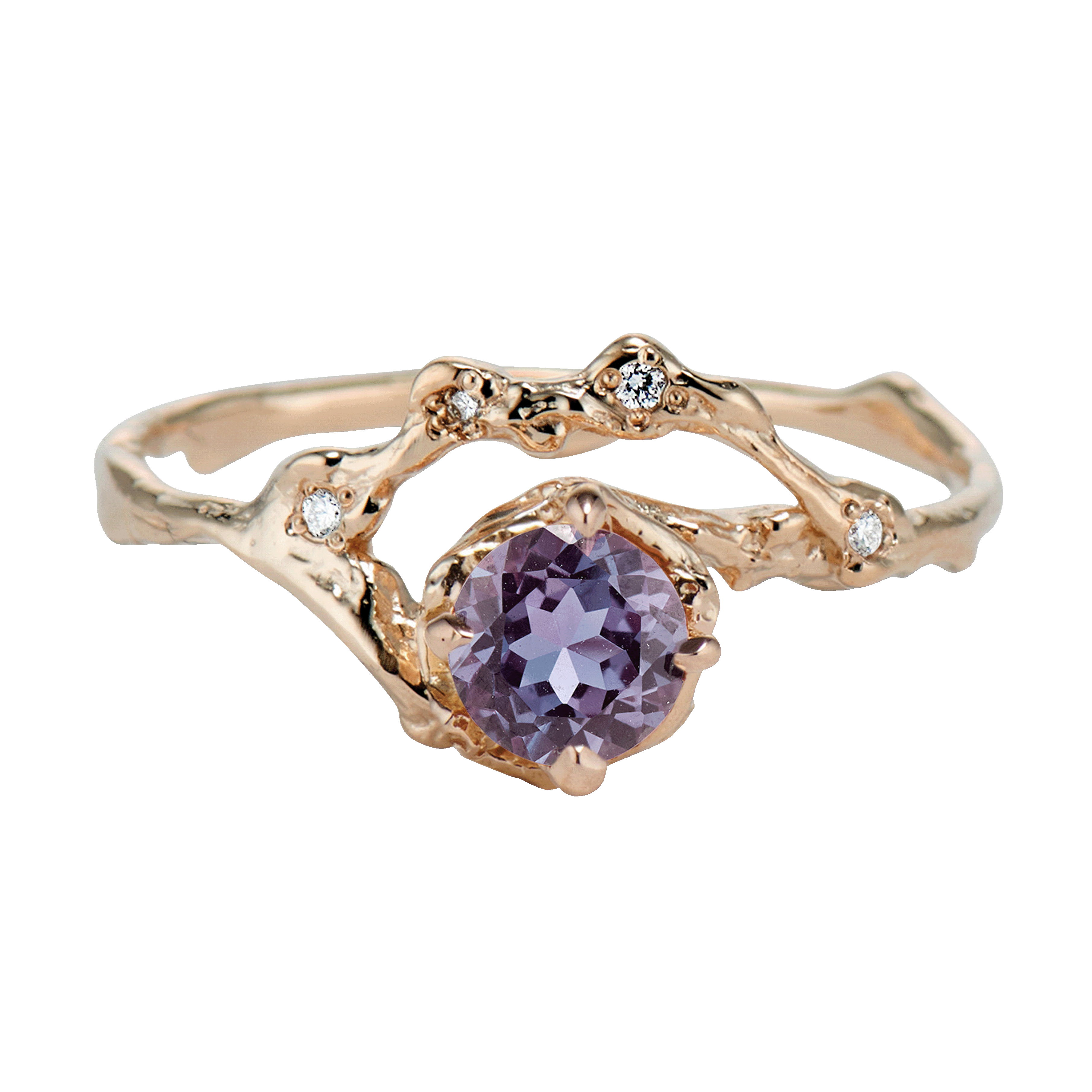 Demi Naples Half Halo w/Alexandrite