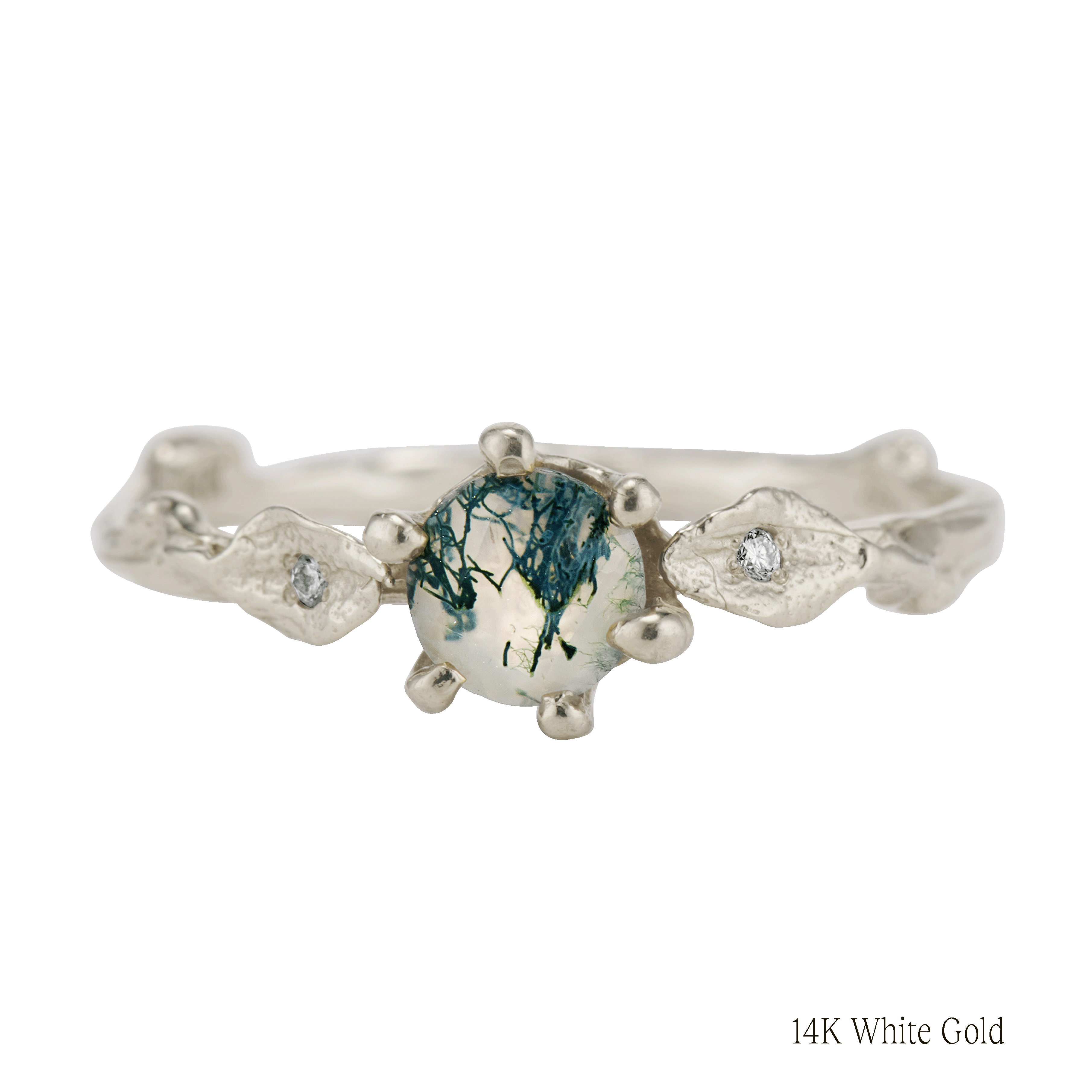 Flora Moss Agate Ring