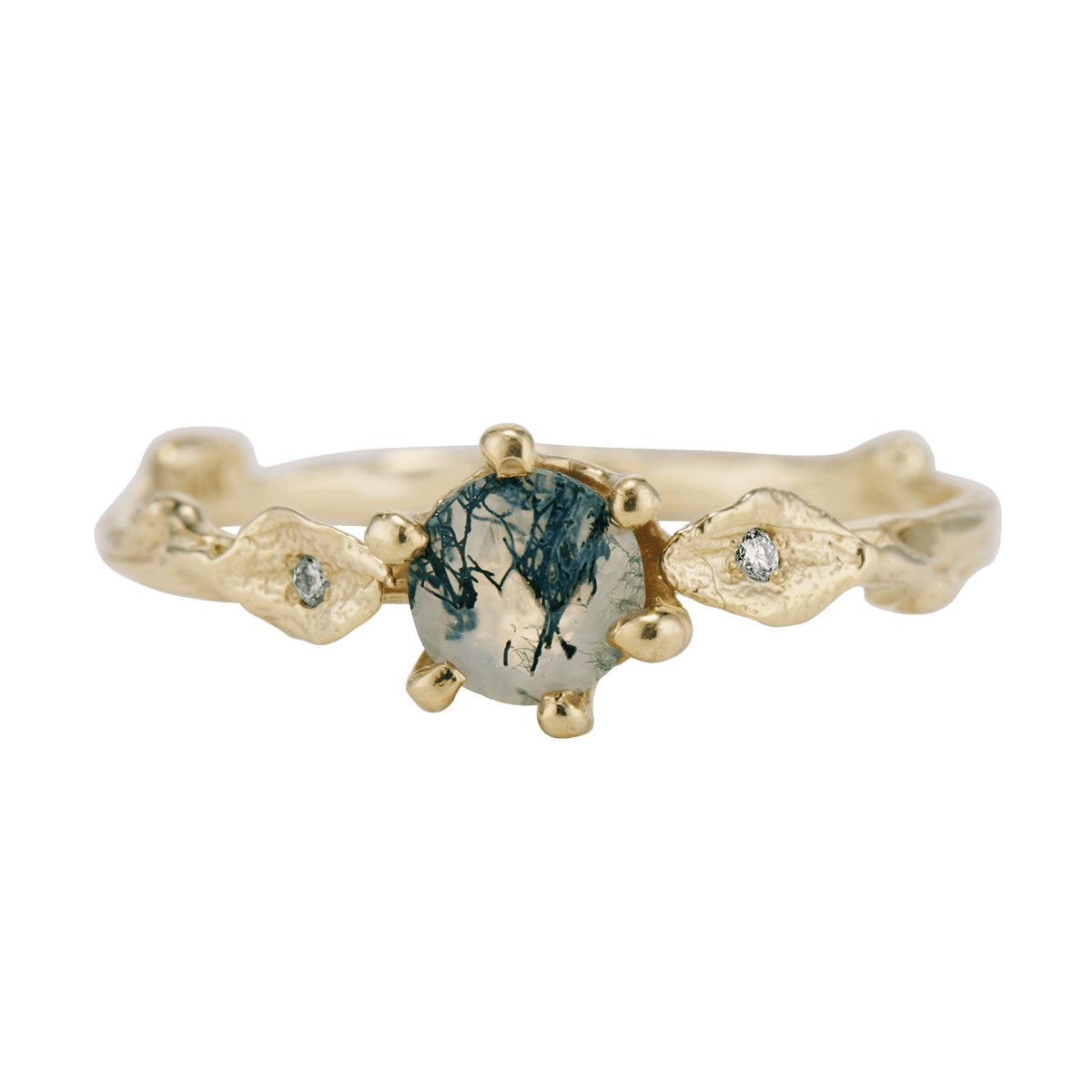 Flora Moss Agate Ring
