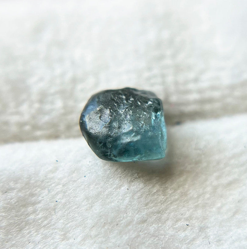 Rough Uncut Teal Blue Montana Sapphire