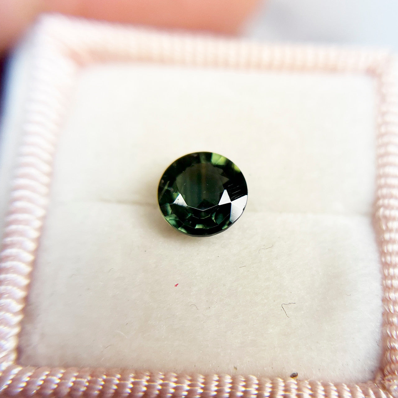 Round Deep Green Montana Sapphire