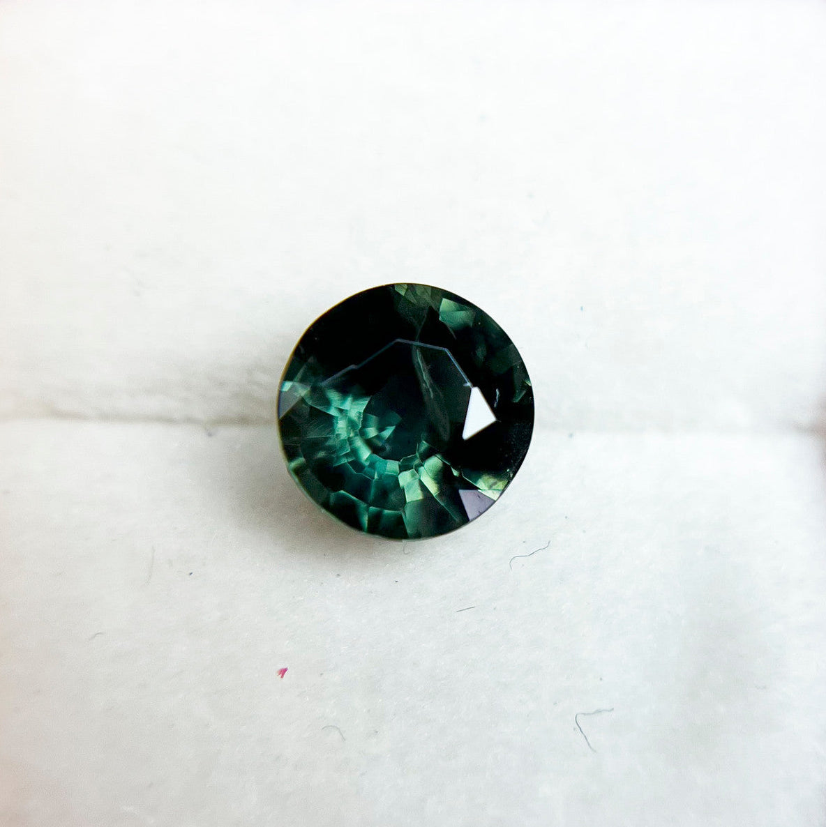 Round Green Blue Montana Sapphire