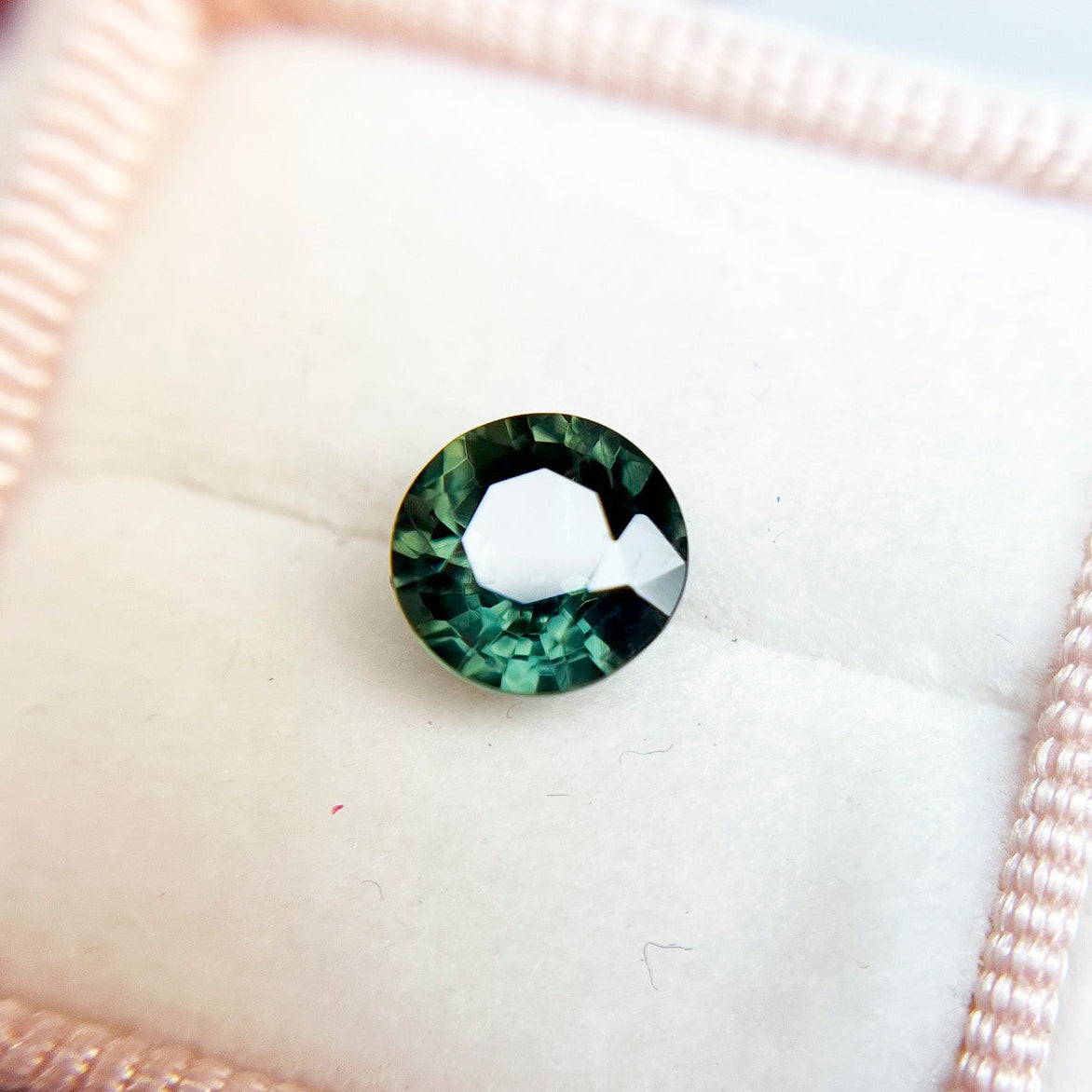 Round Green Blue Montana Sapphire