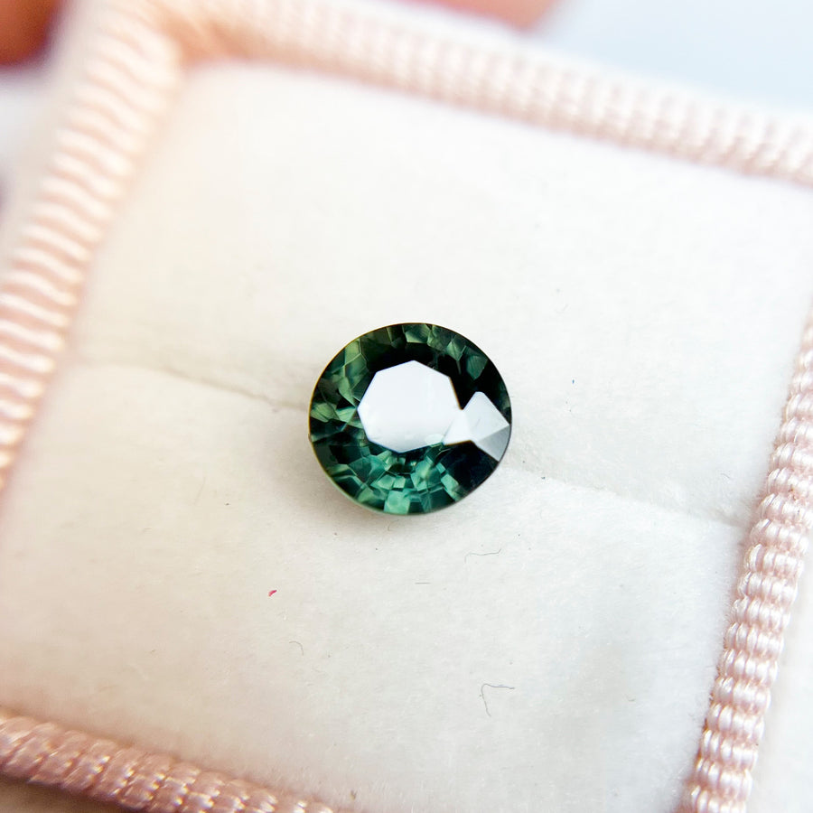 Round Green Blue Montana Sapphire