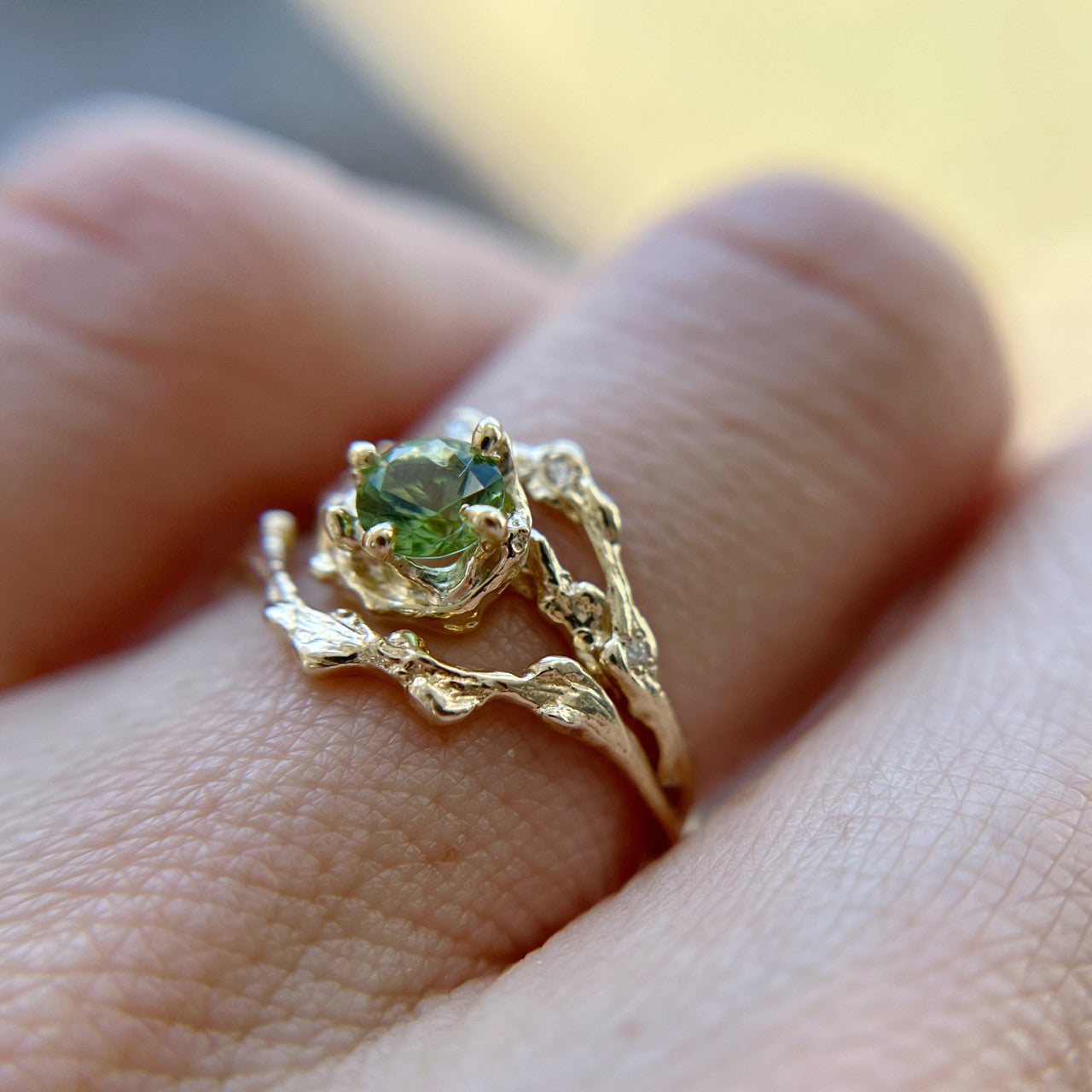 OOAK - Demi Naples Half Halo w/Maine Tourmaline
