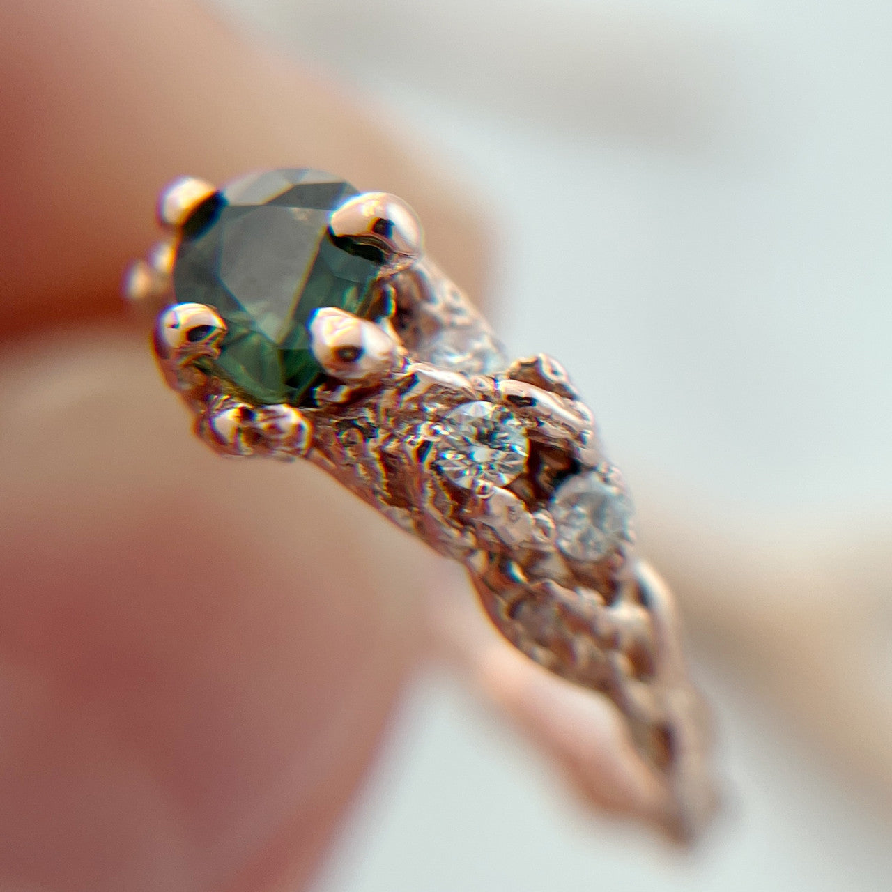 OOAK - Juniper Green Montana Sapphire Ring