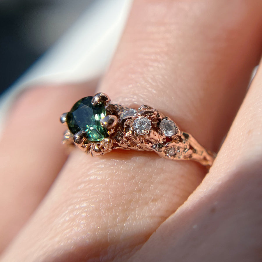OOAK - Juniper Green Montana Sapphire Ring