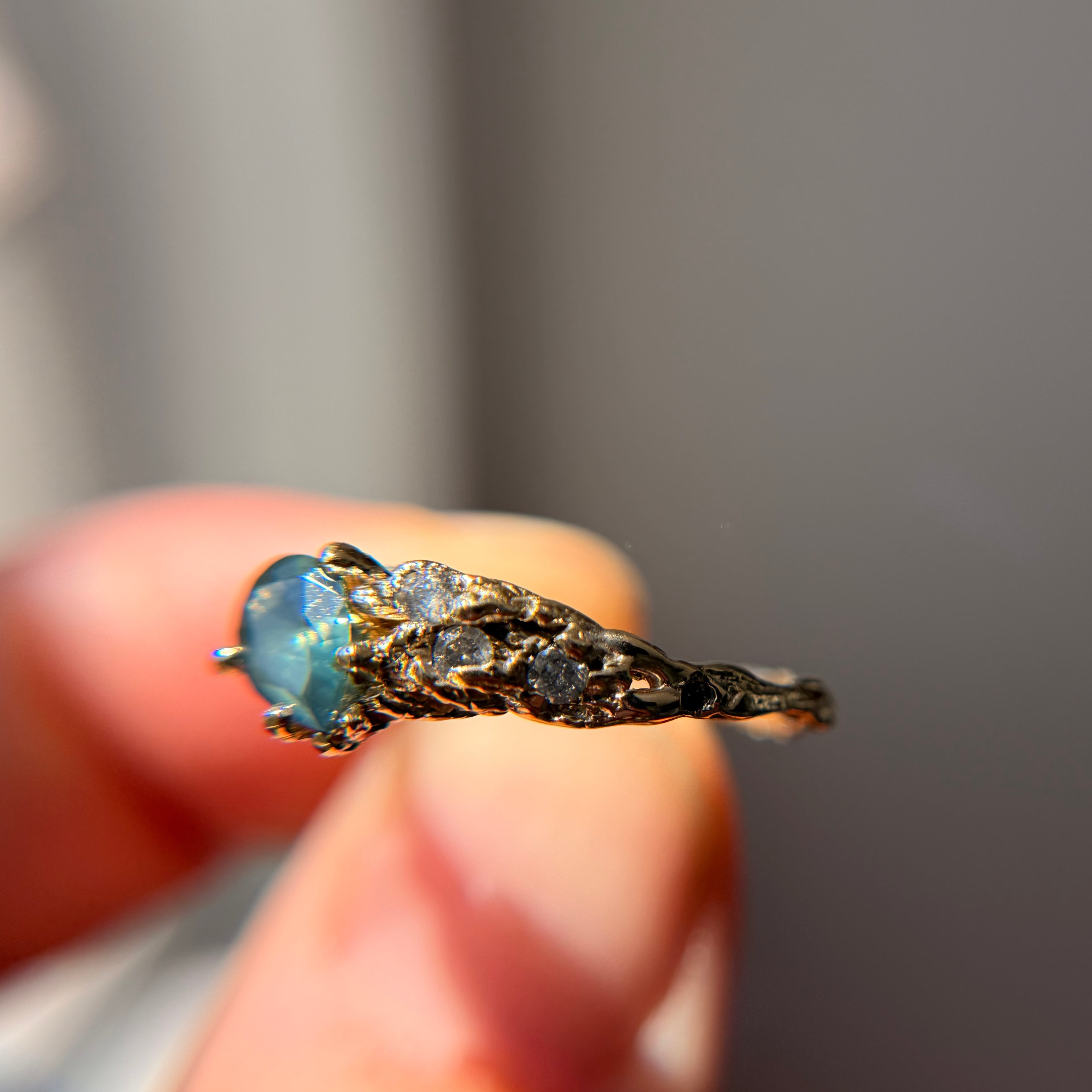 Limited Edition Juniper Teal Sapphire Cluster