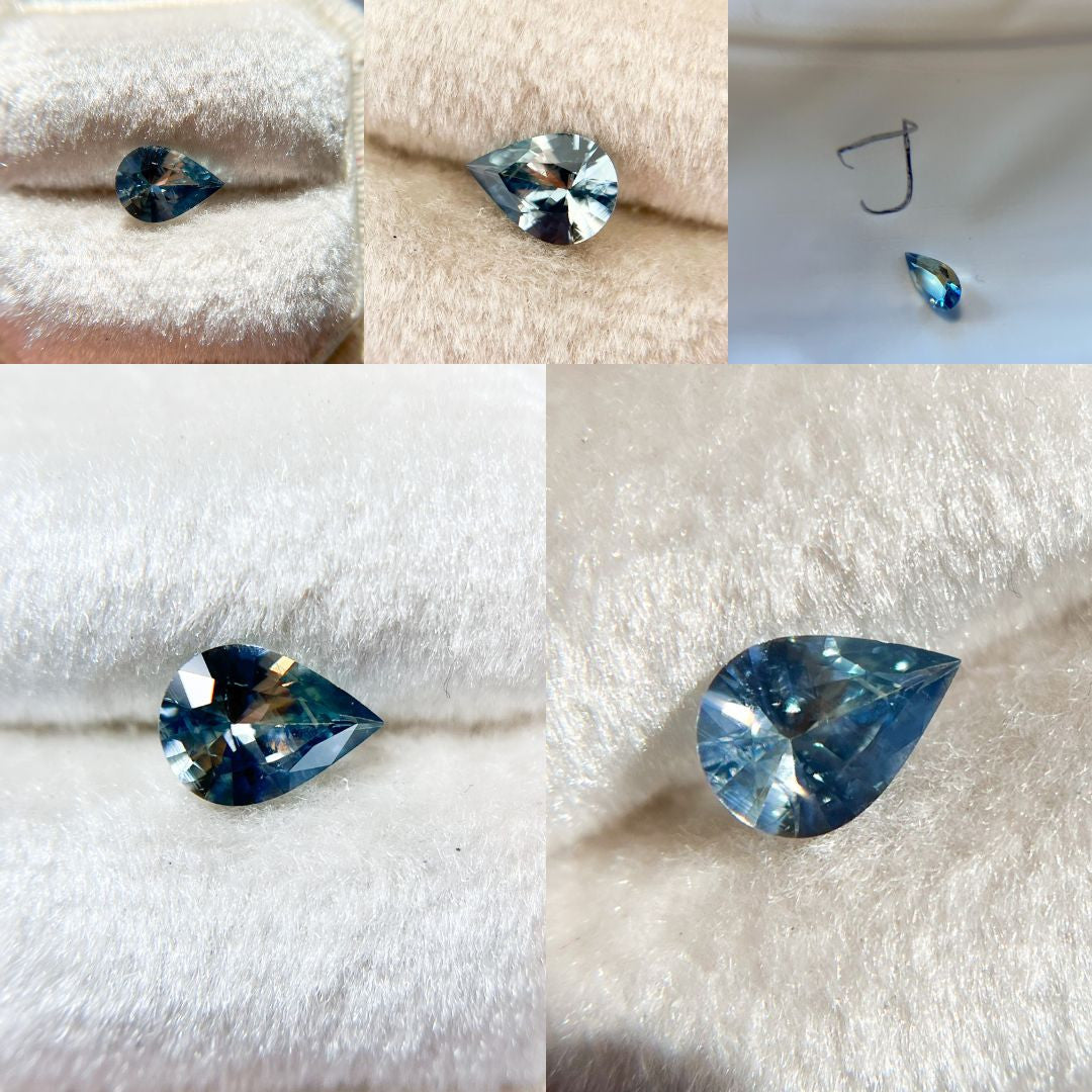 Limited Edition Juniper Teal Sapphire Cluster Ring