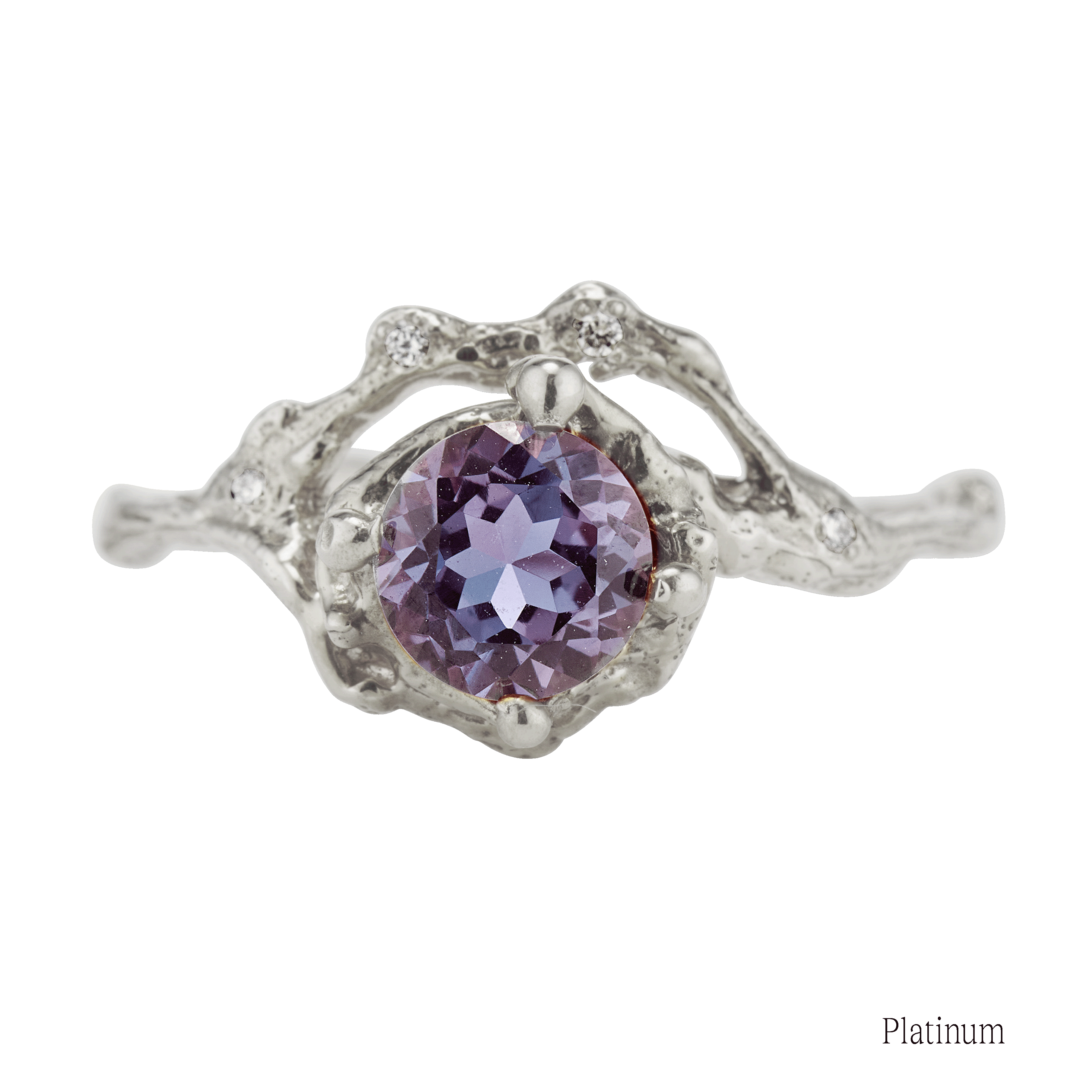 Naples Alexandrite Half Halo