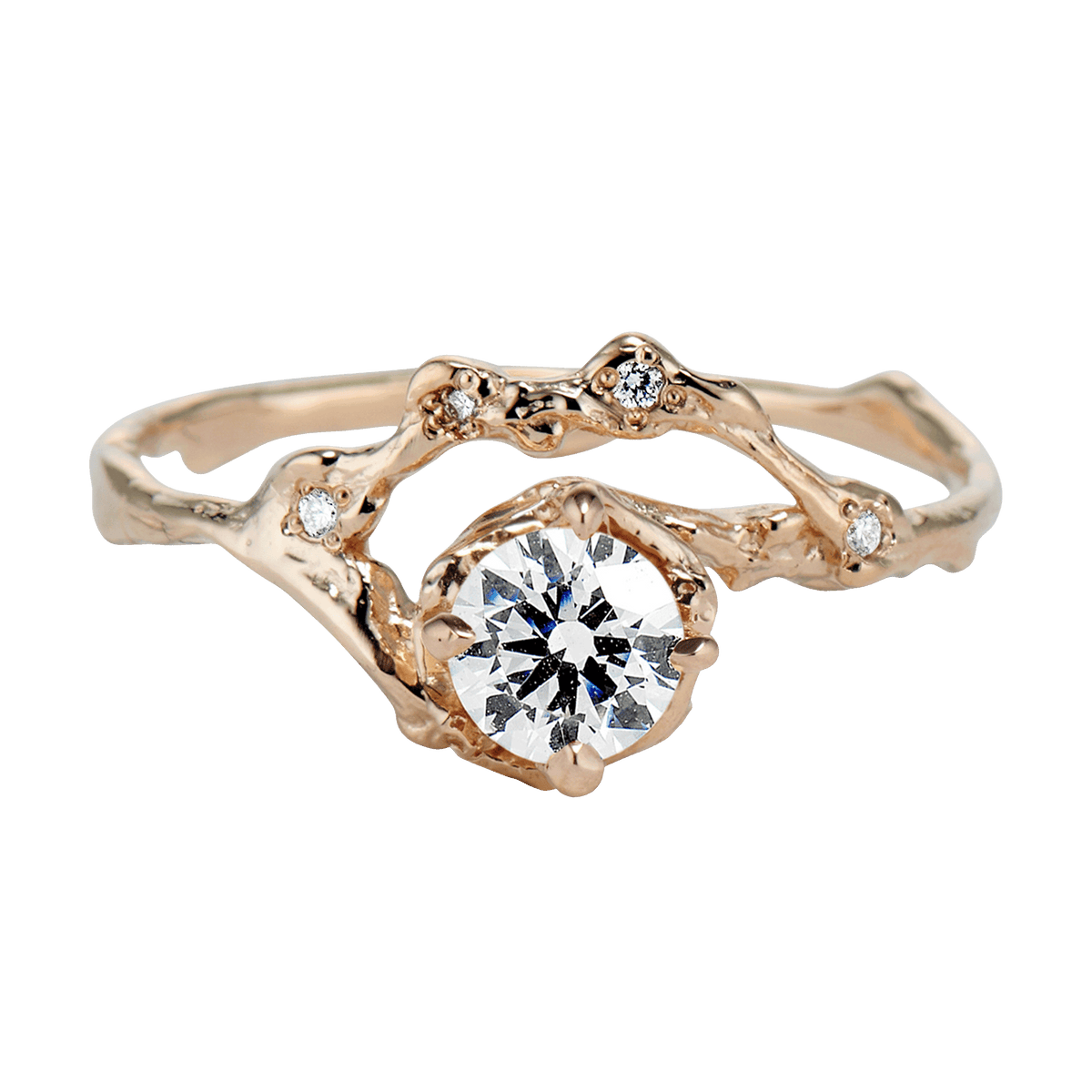 Demi Naples Moissanite Half Halo Ring