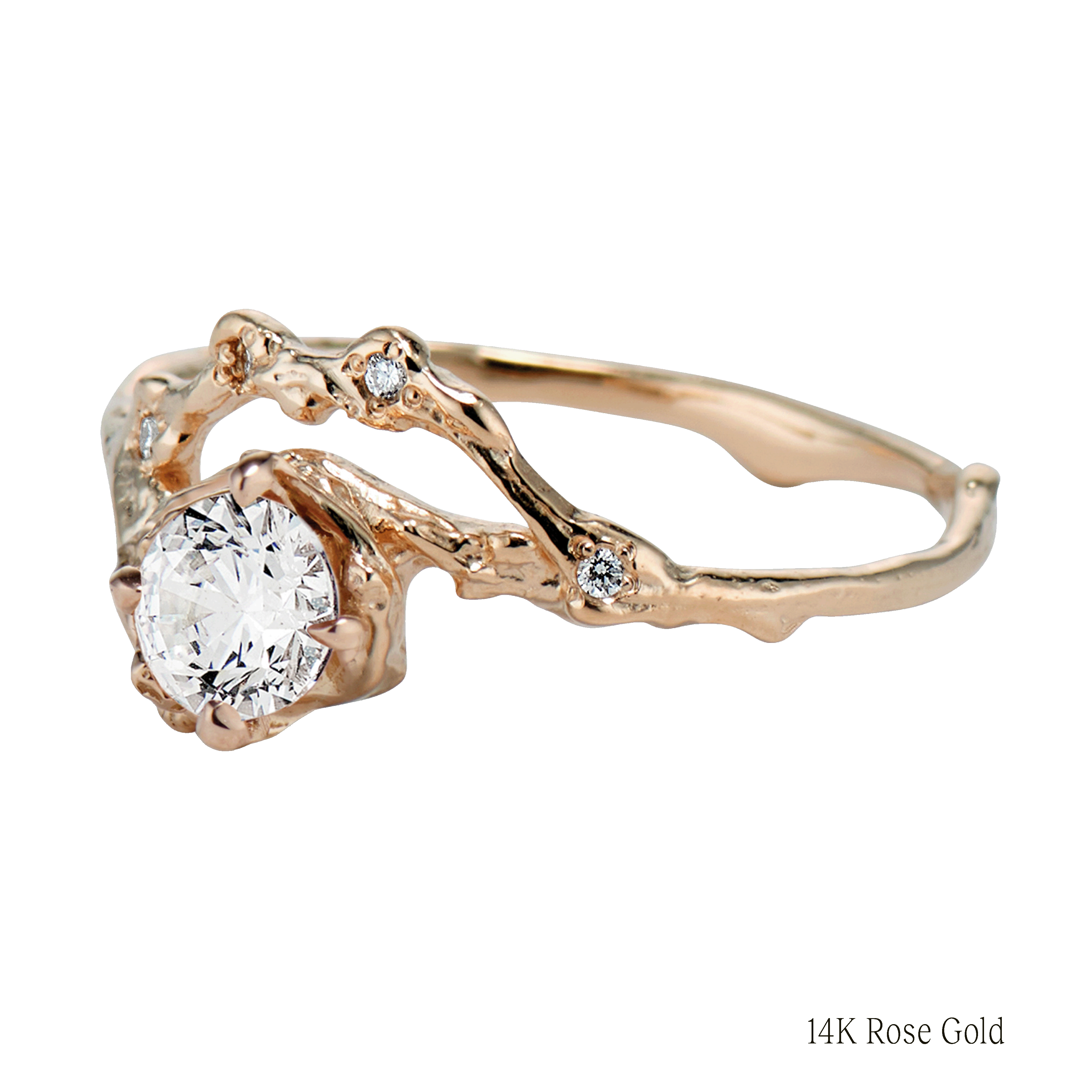 Demi Naples Moissanite Half Halo Ring