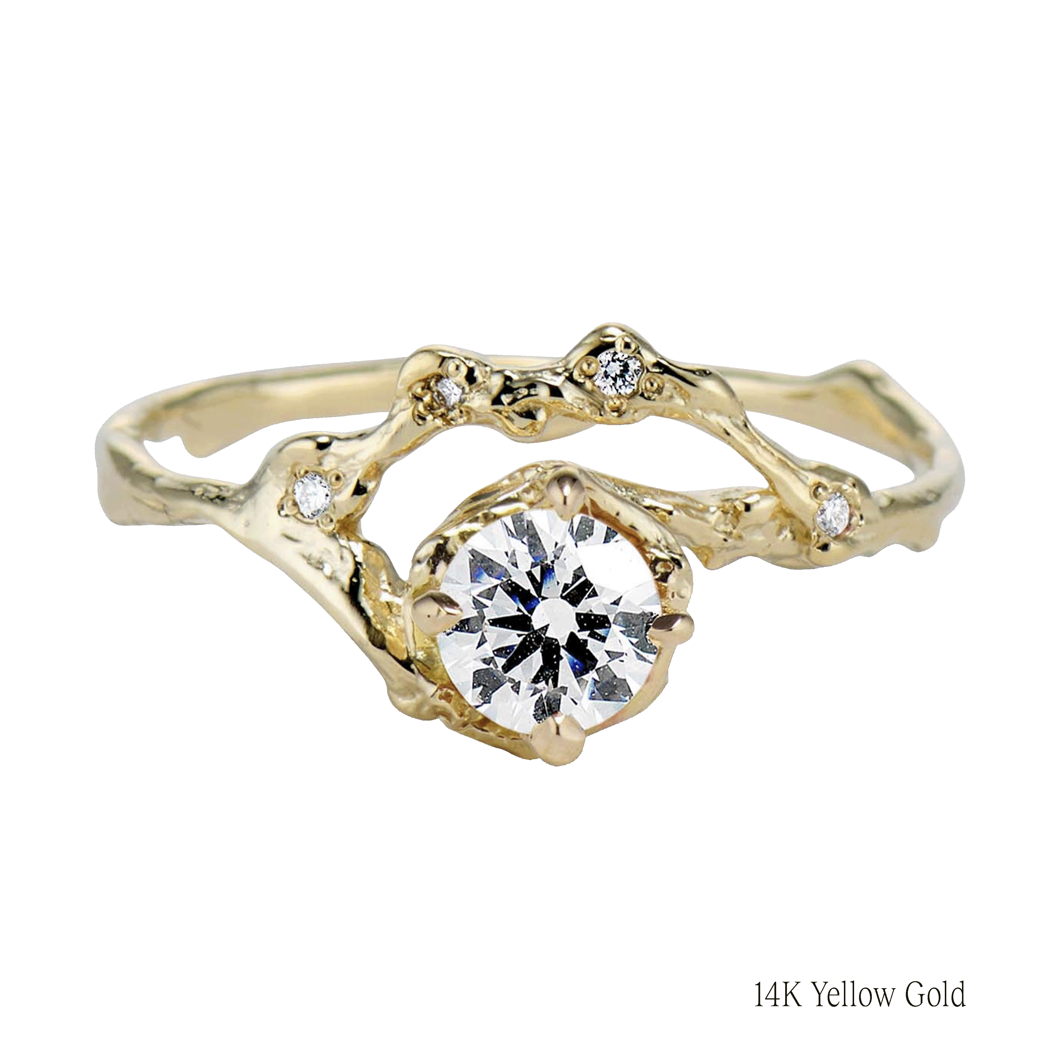 Demi Naples Moissanite Half Halo Ring