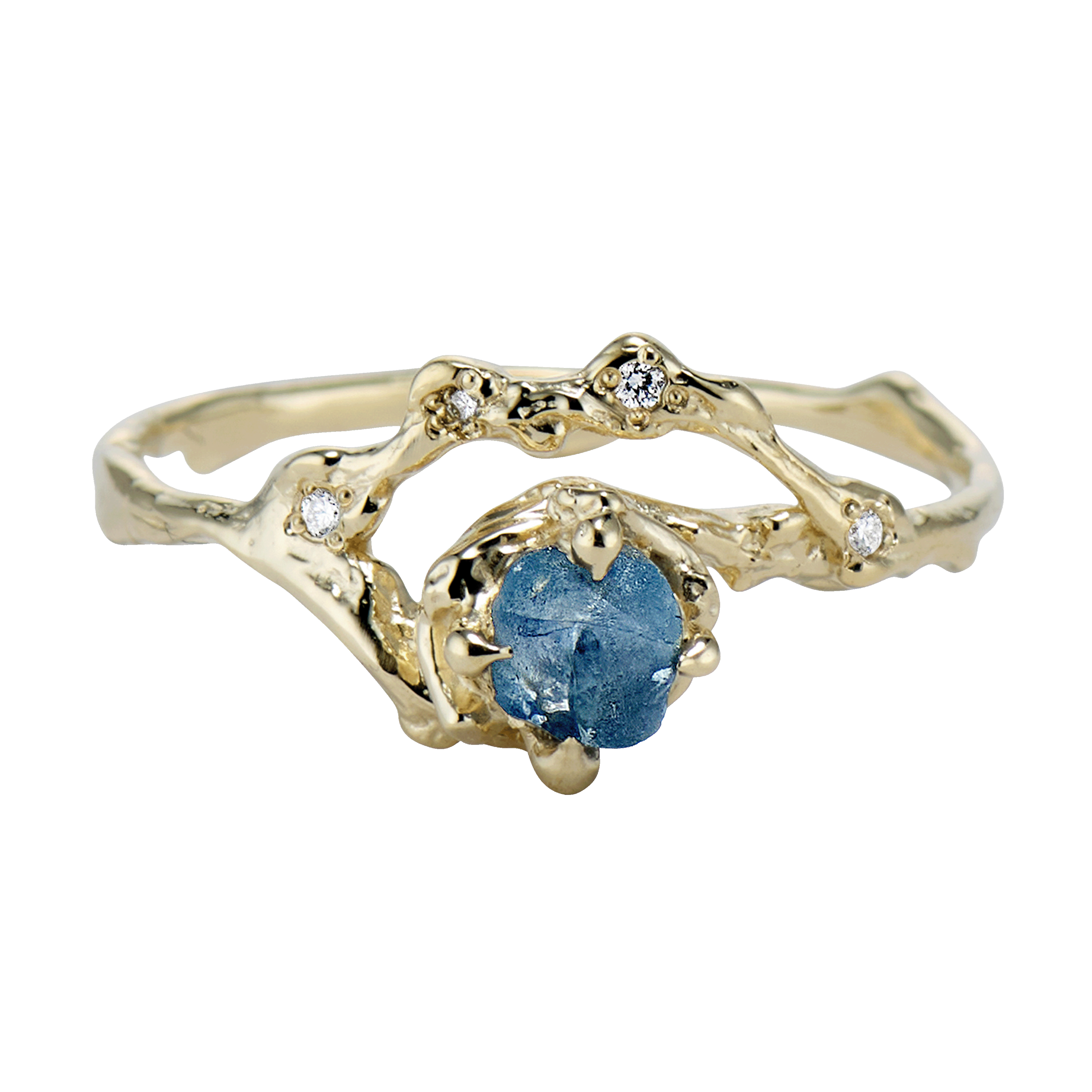 Demi Naples Montana Sapphire Half Halo Ring