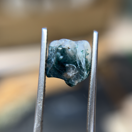 Forest Green Uncut Moss Agate