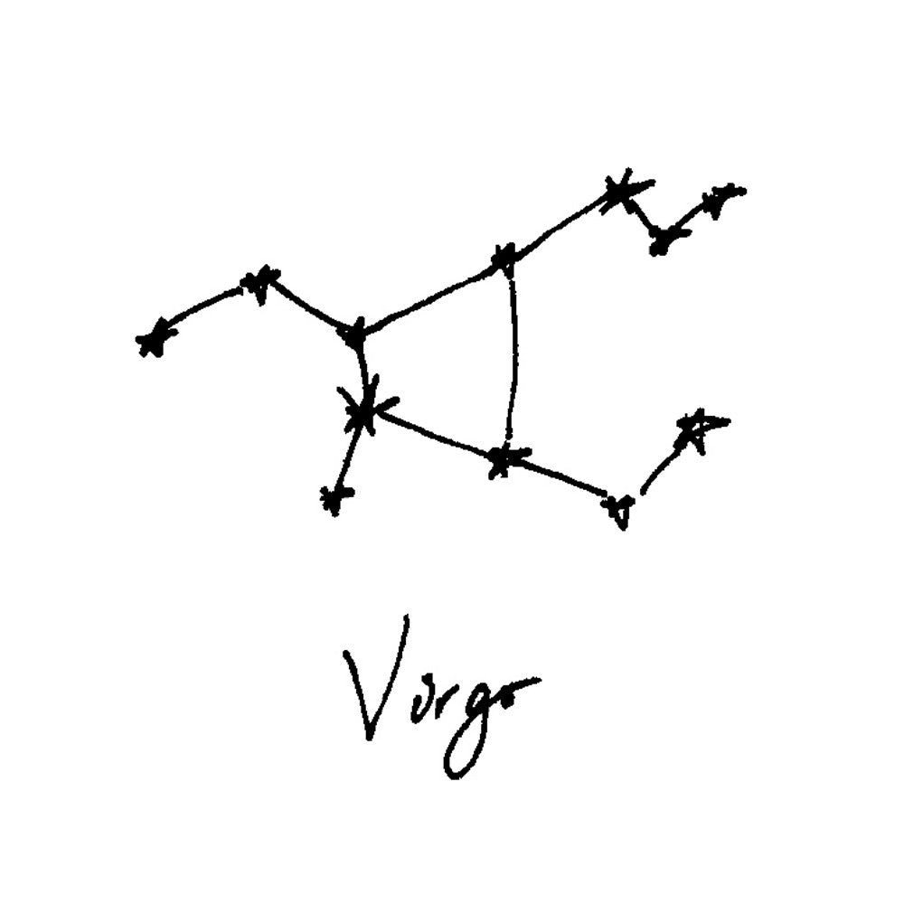 Virgo Zodiac Constellation Ring