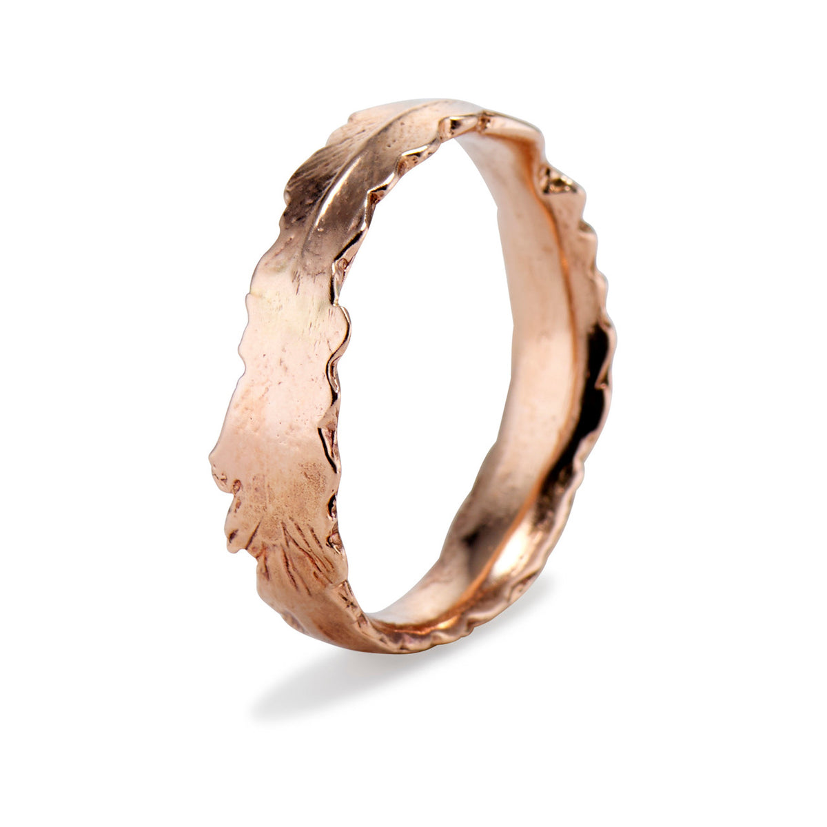 Feather wedding Ring by Olivia Ewing Jewelry