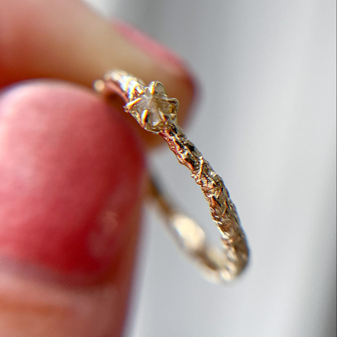 Lila Rough Diamond Solitaire - Ready To Ship
