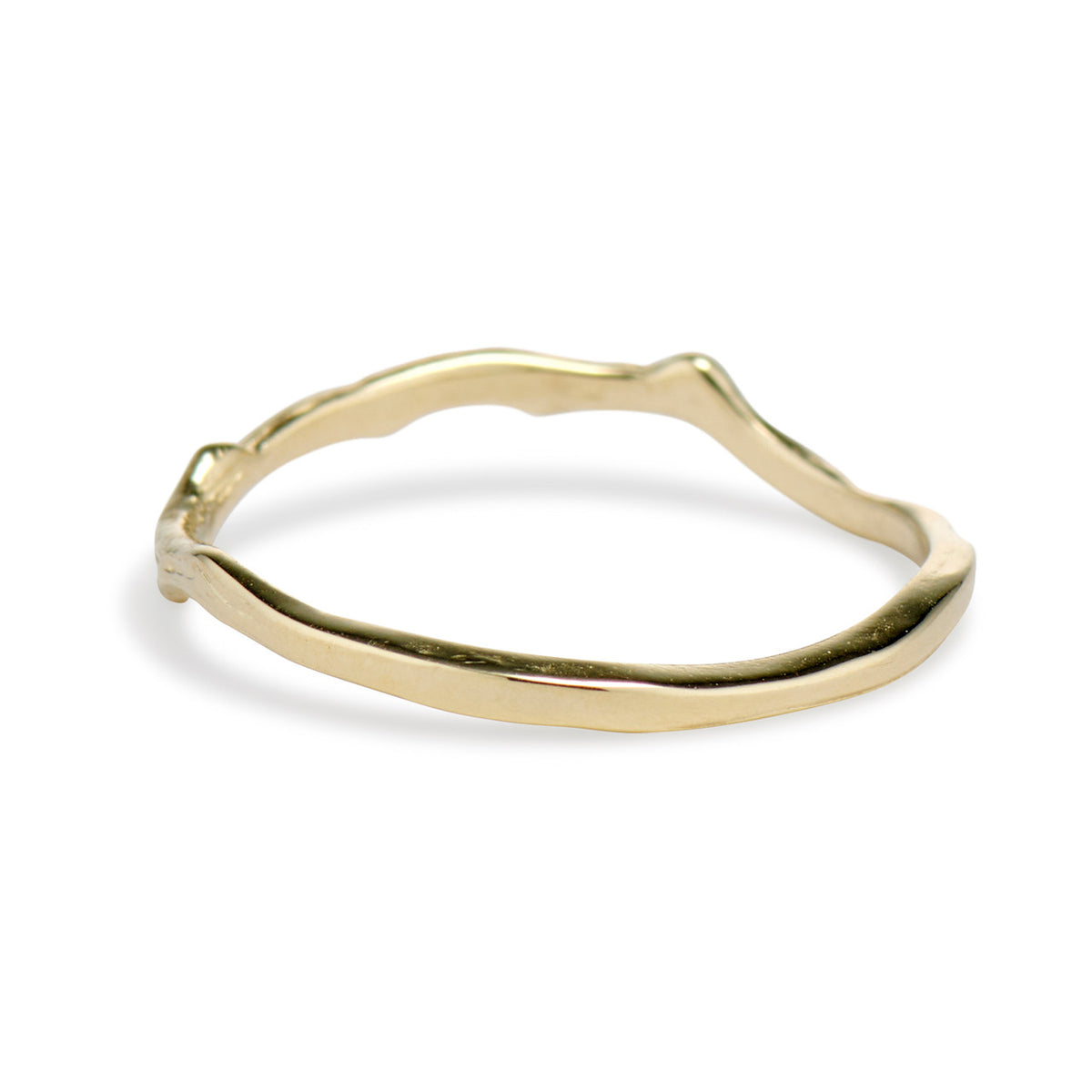 Nature inspired contour wedding band by Olivia Ewing Jewelry