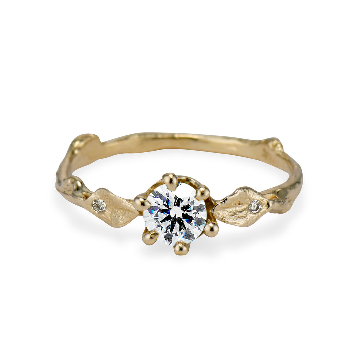 PAYMENTS 1-5 Flora Solitaire with Parti Color Australian Sapphire StarBrite™ Cut by  John Dyer