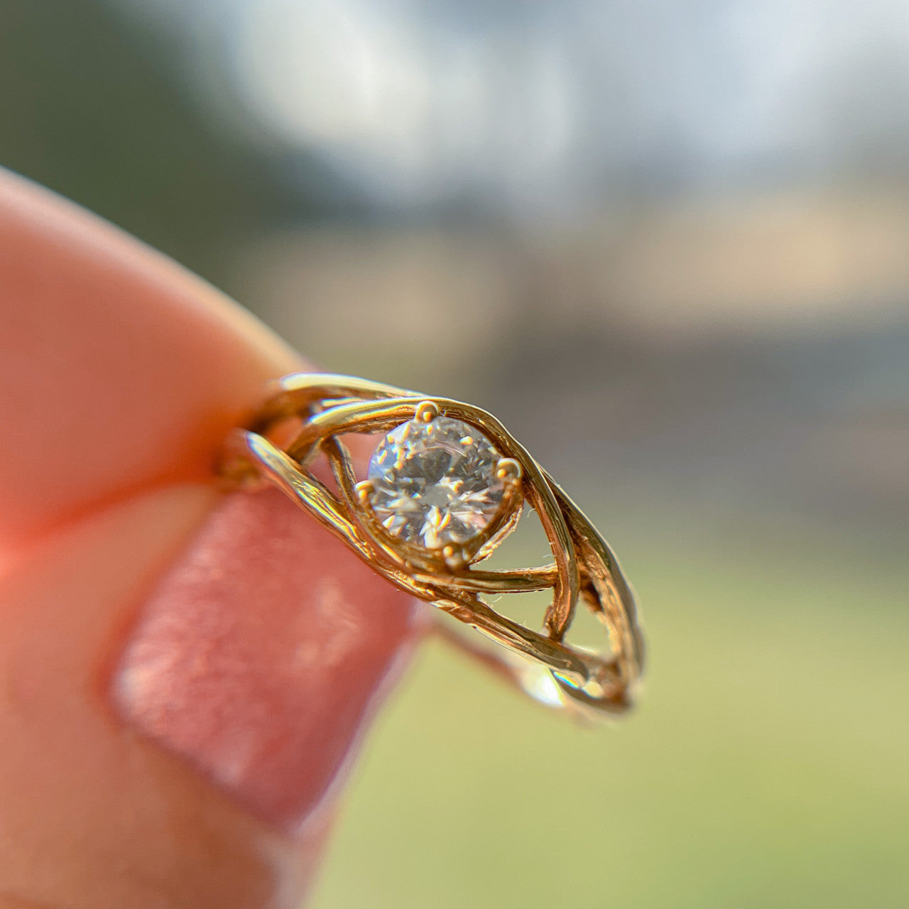 Laurel Solitaire Ring Setting
