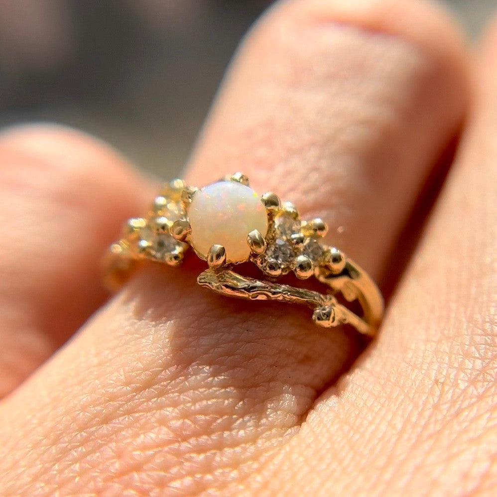 Feyre Goddess Opal Cluster Ring