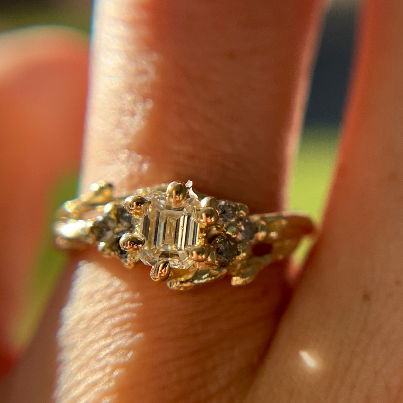 OOAK - Feyre Emerald Cut Diamond Ring