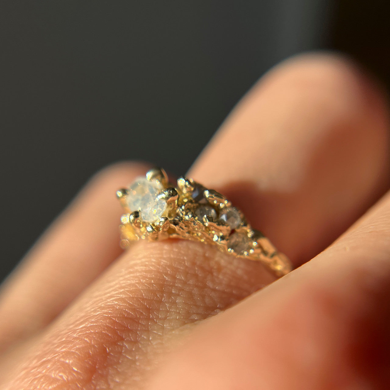 OOAK - Juniper Opalescent Diamond Ring