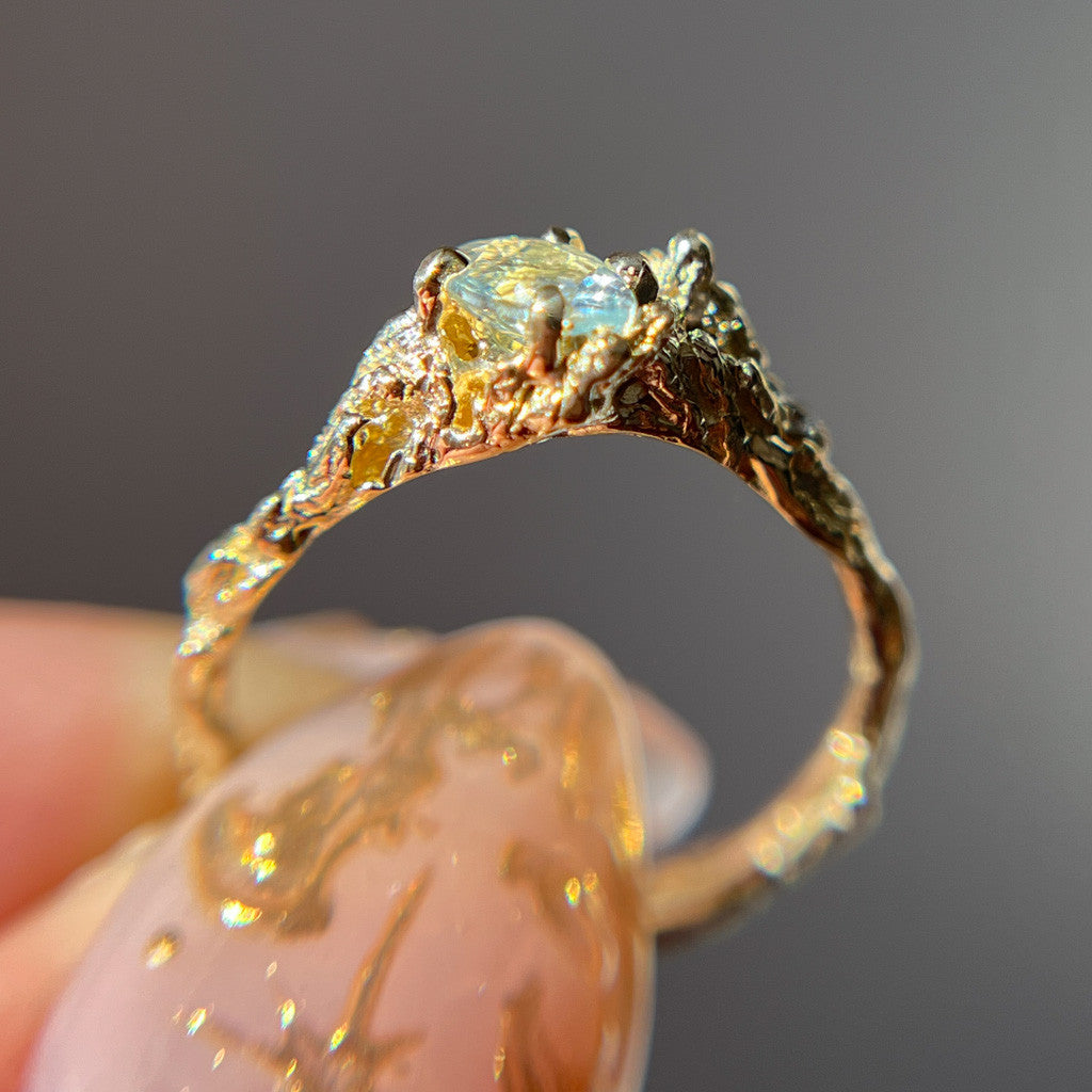 Juniper Aquamarine and Diamond Cluster Ring
