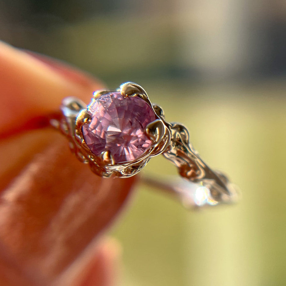 Large Mason Pink Sapphire Solitaire - Ready to Ship