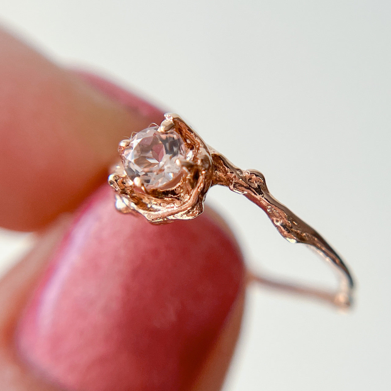 Petite Naples w/Morganite - READY TO SHIP