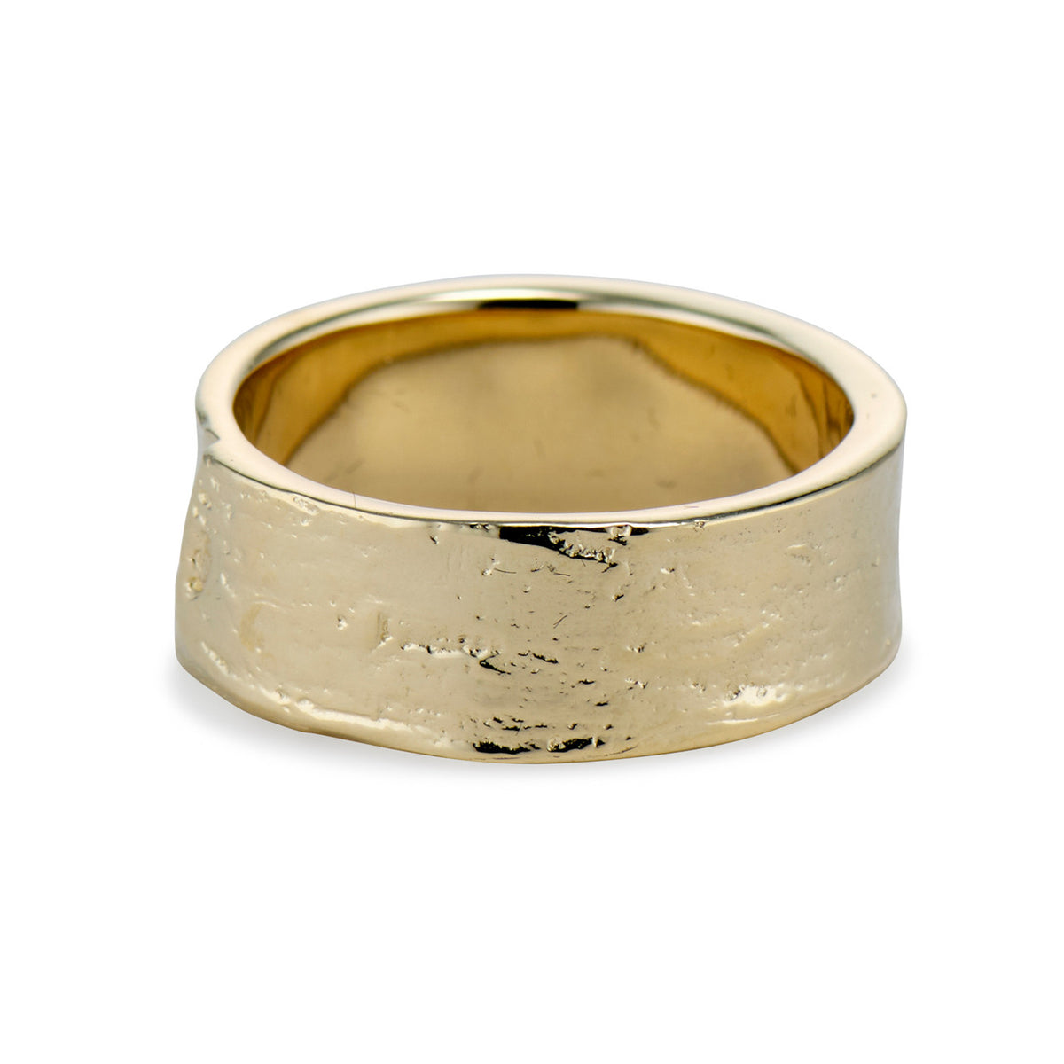 Wide men's wedding ring by Olivia Ewing Jewelry