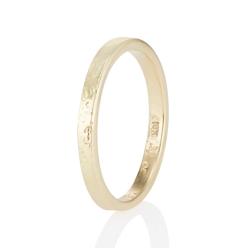 Men's bark wedding ring by Olivia Ewing Jewelry