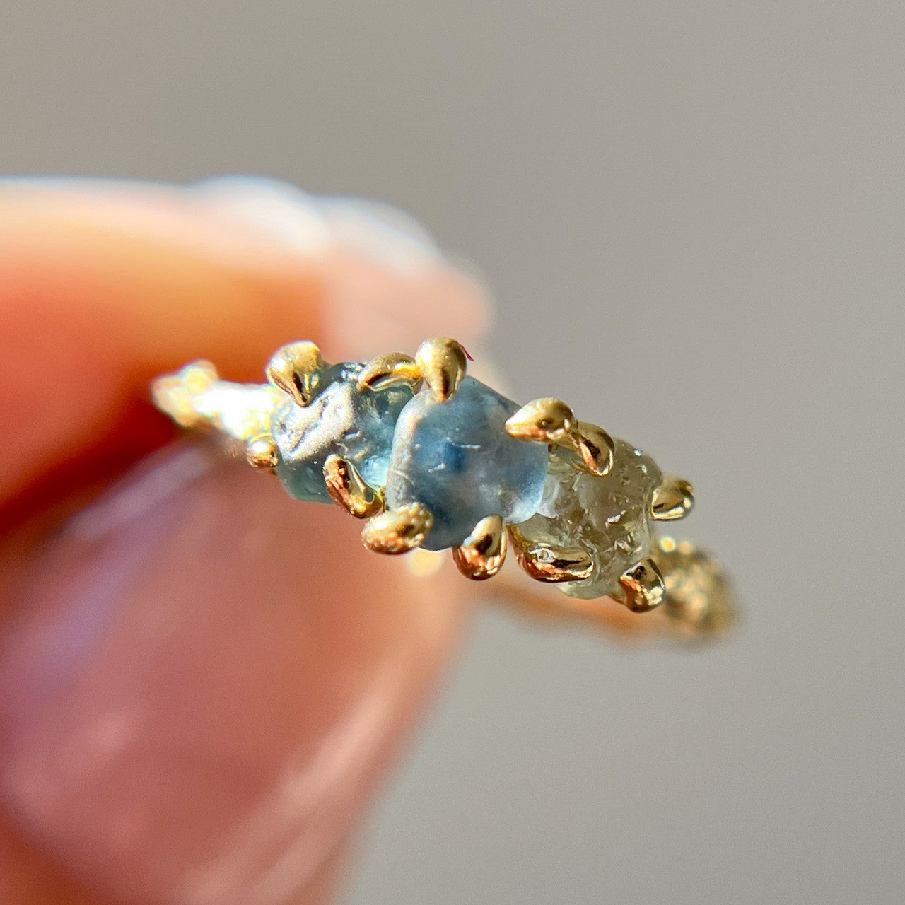 Naples Montana Sapphire Three Stone Ring (Copy - TEST)