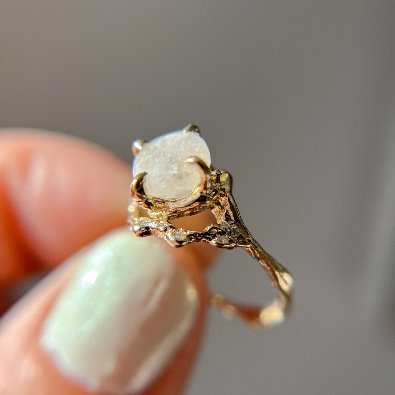 Payments 1-3 Naples Grande Moonstone Half Halo Ring