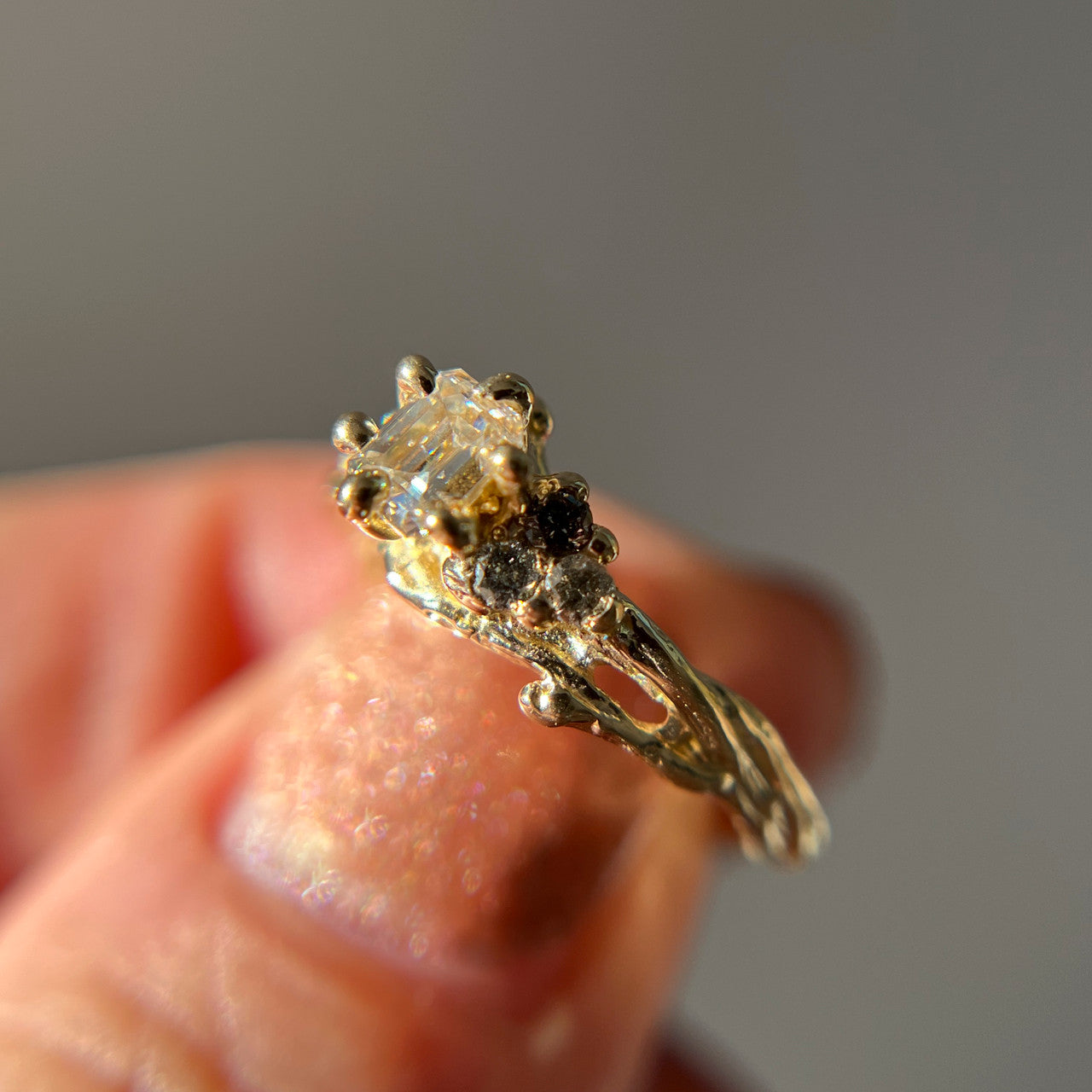 OOAK - Feyre Emerald Cut Diamond Ring